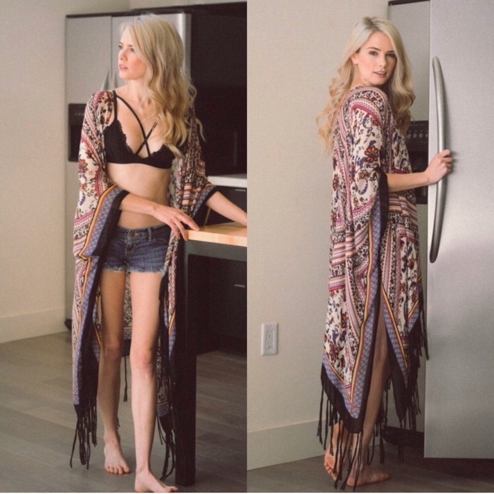 🎉Host Pick 🎉Boho Printed Duster Kimono - Picture 2 of 4